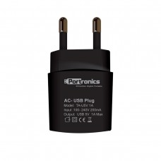 Portronics 1 Amp Adapter Black